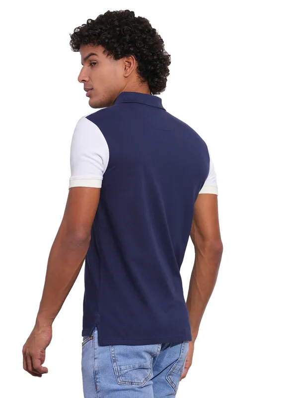 Being Human Mens-Top Polo Neck Midnight Blue